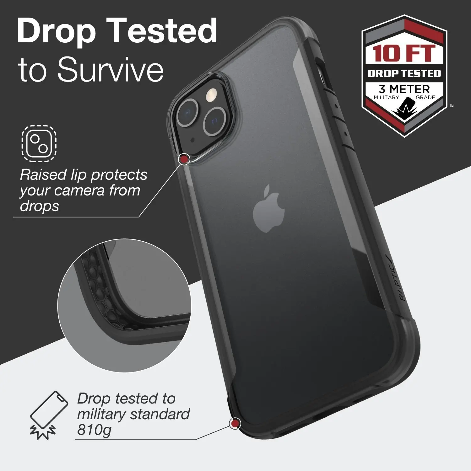 X-Doria Raptic Terrain Eco-Friendly Mobile Case/Cover For Apple iPhone 13 Black