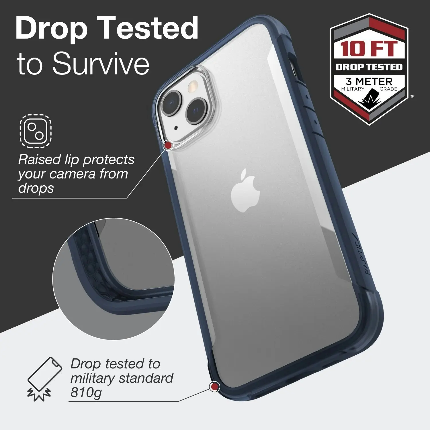 X-Doria Raptic Terrain Eco-Friendly Mobile Case/Cover For Apple iPhone 13 Blue