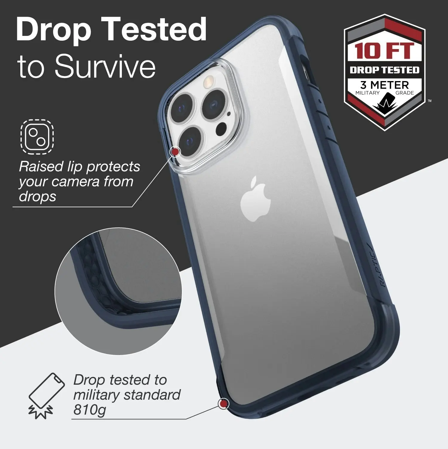 X-Doria Raptic Terrain Eco-Friendly Case/Cover For Apple iPhone 13 Max Blue