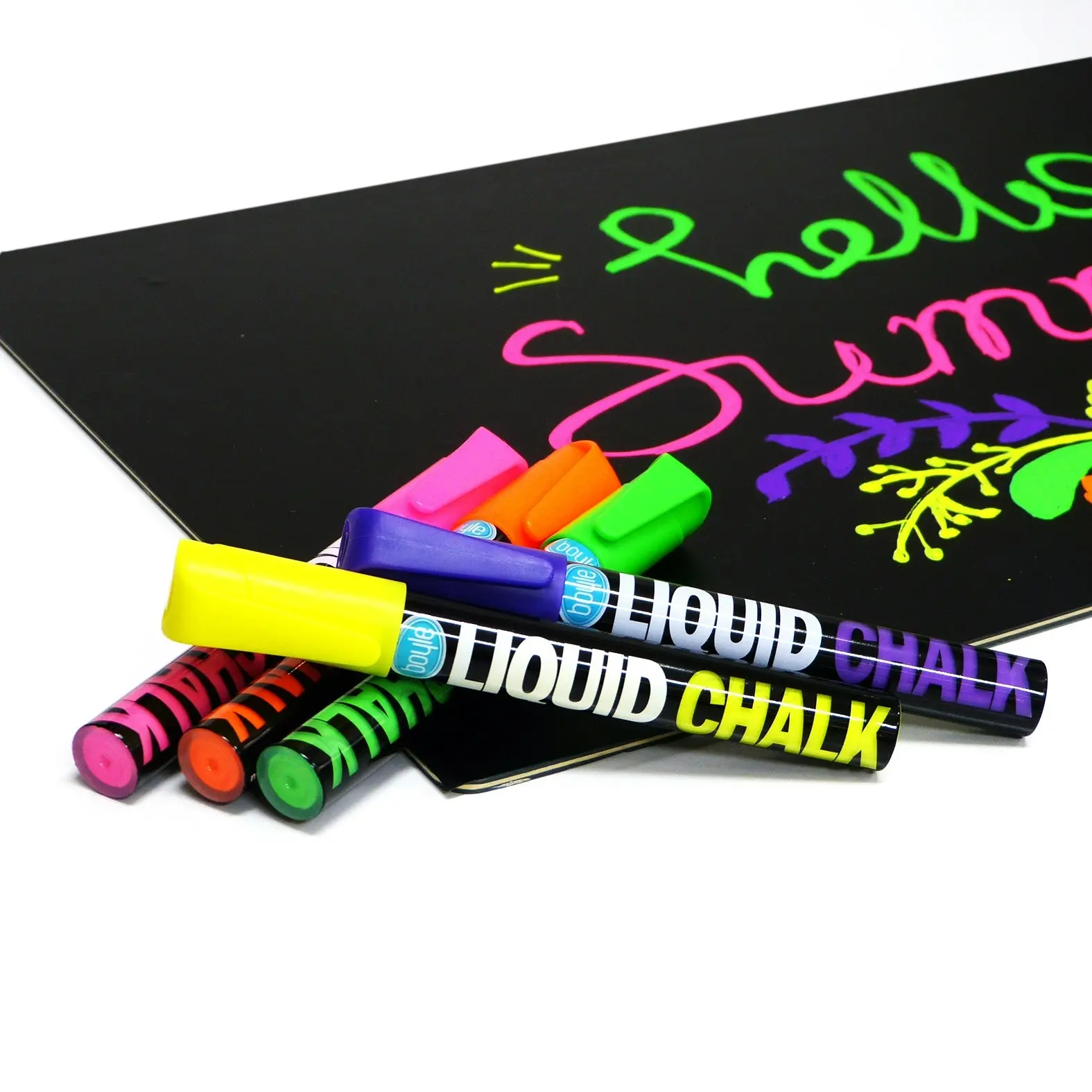 2x 5pc Boyle Kids/Child Liquid Chalk Writing/Drawing Craft Markers Fluorescent