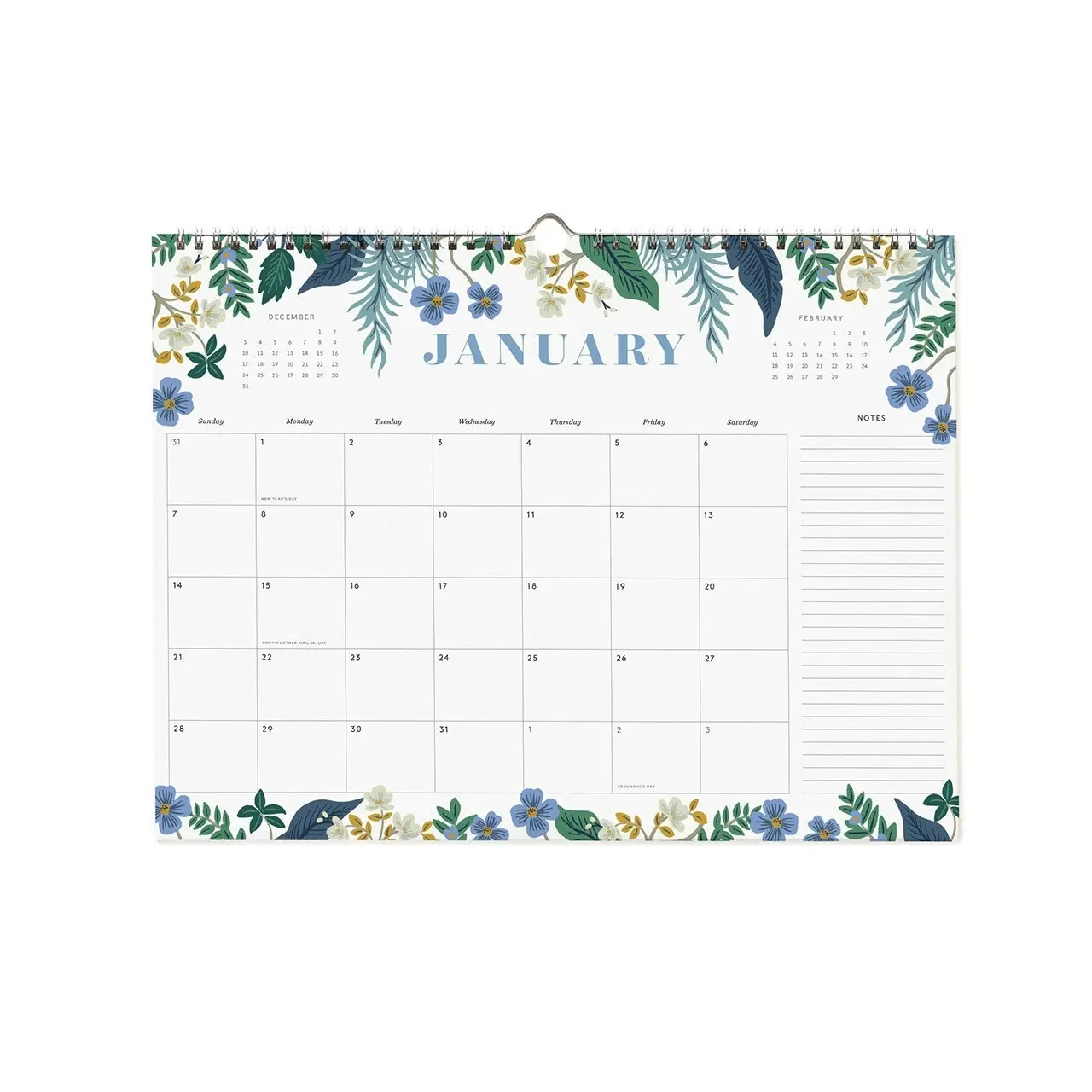 Rifle Paper Co 2024 40x30cm Double Spiral W/Hanger Blossom Appointment Calendar