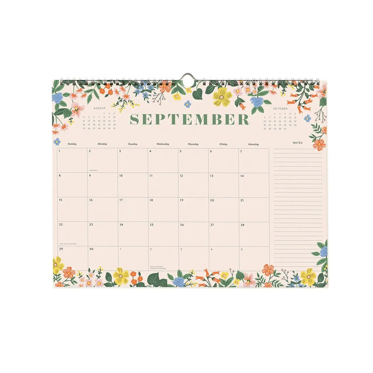 Rifle Paper Co 2024 40x30cm Double Spiral W/Hanger Blossom Appointment Calendar