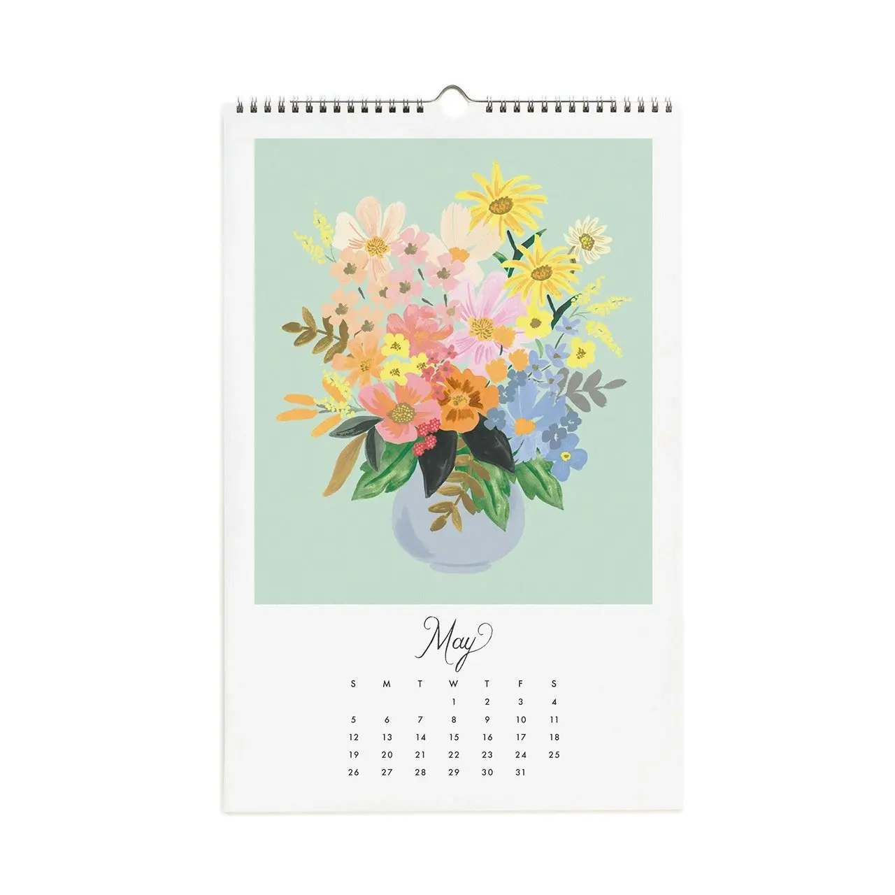 Rifle Paper Co 2024 28x43cm Warm White Text Paper Flower Studies Wall Calendar