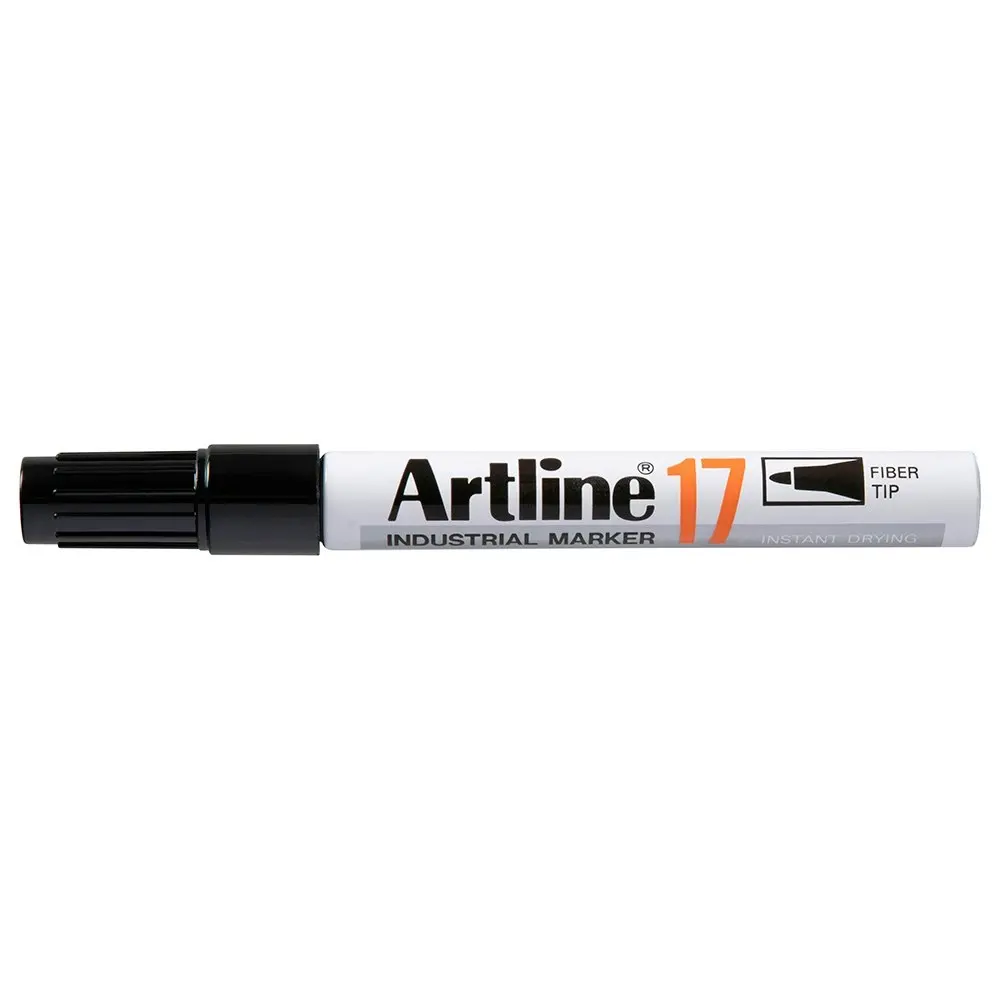 12PK Artline 17 Industrial Permanent Marker 1.5mm Bullet Nib - Black