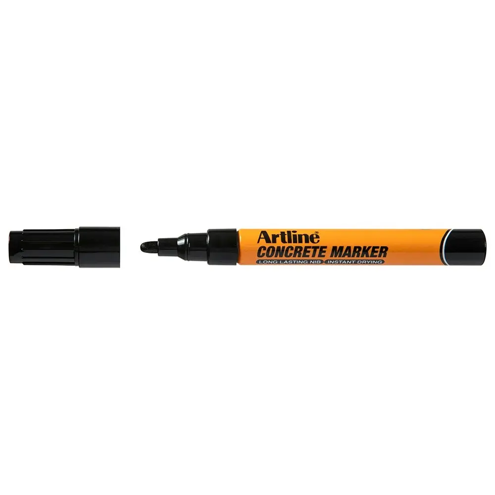 12PK Artline Concrete Permanent Marker 1.5mm Bullet Nib - Black