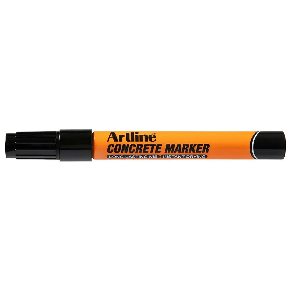 12PK Artline Concrete Permanent Marker 1.5mm Bullet Nib - Black