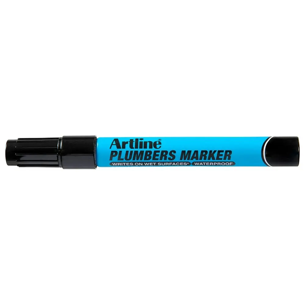 12PK Artline Plumbers Waterproof Permanent Marker - Black