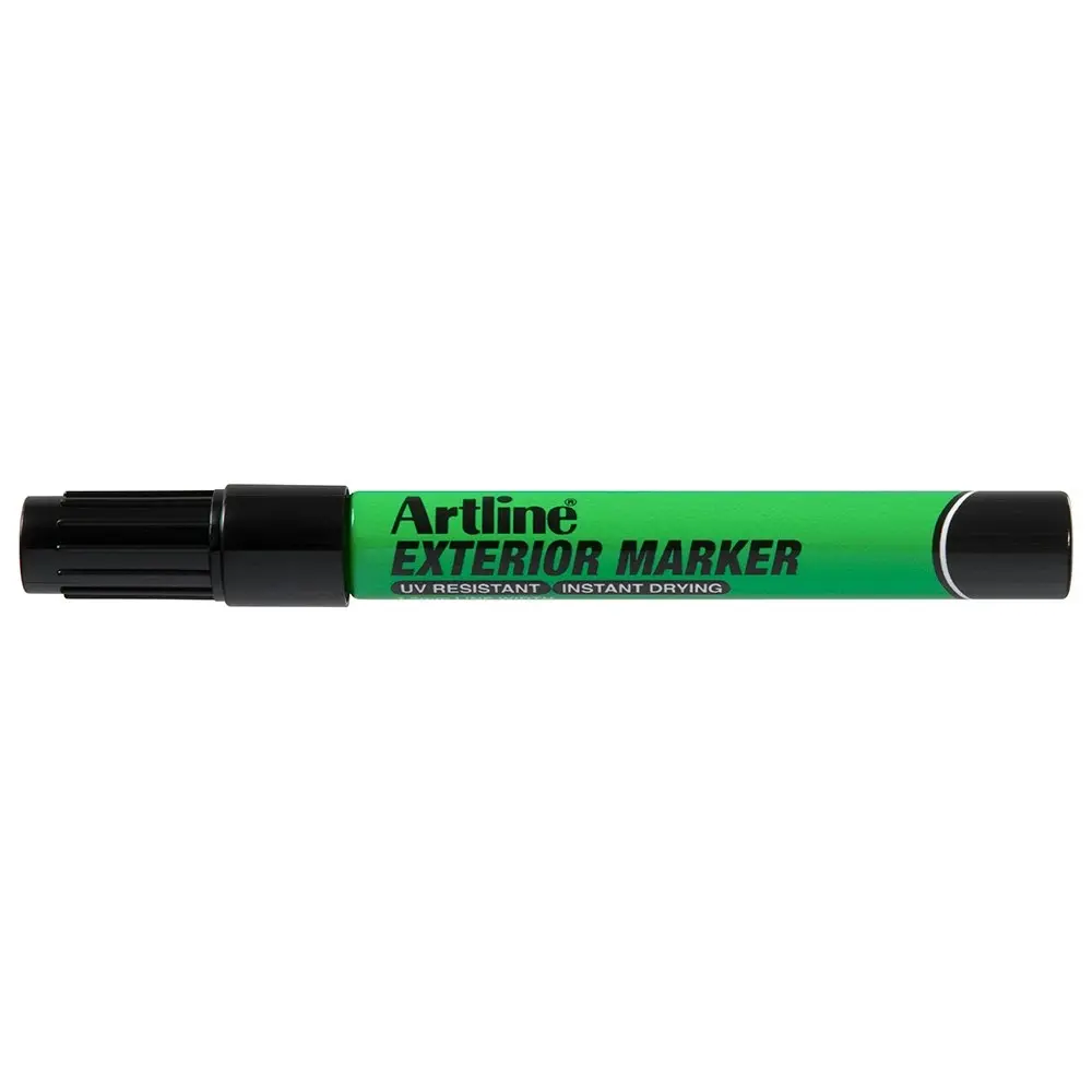 12PK Artline Exterior Permanent Marker 1.5mm Bullet Nib - Black