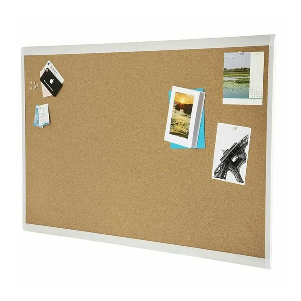 Quart Basics 90x60cm Corkboard Wall Hanging Display Bulletin Pin Board Natural