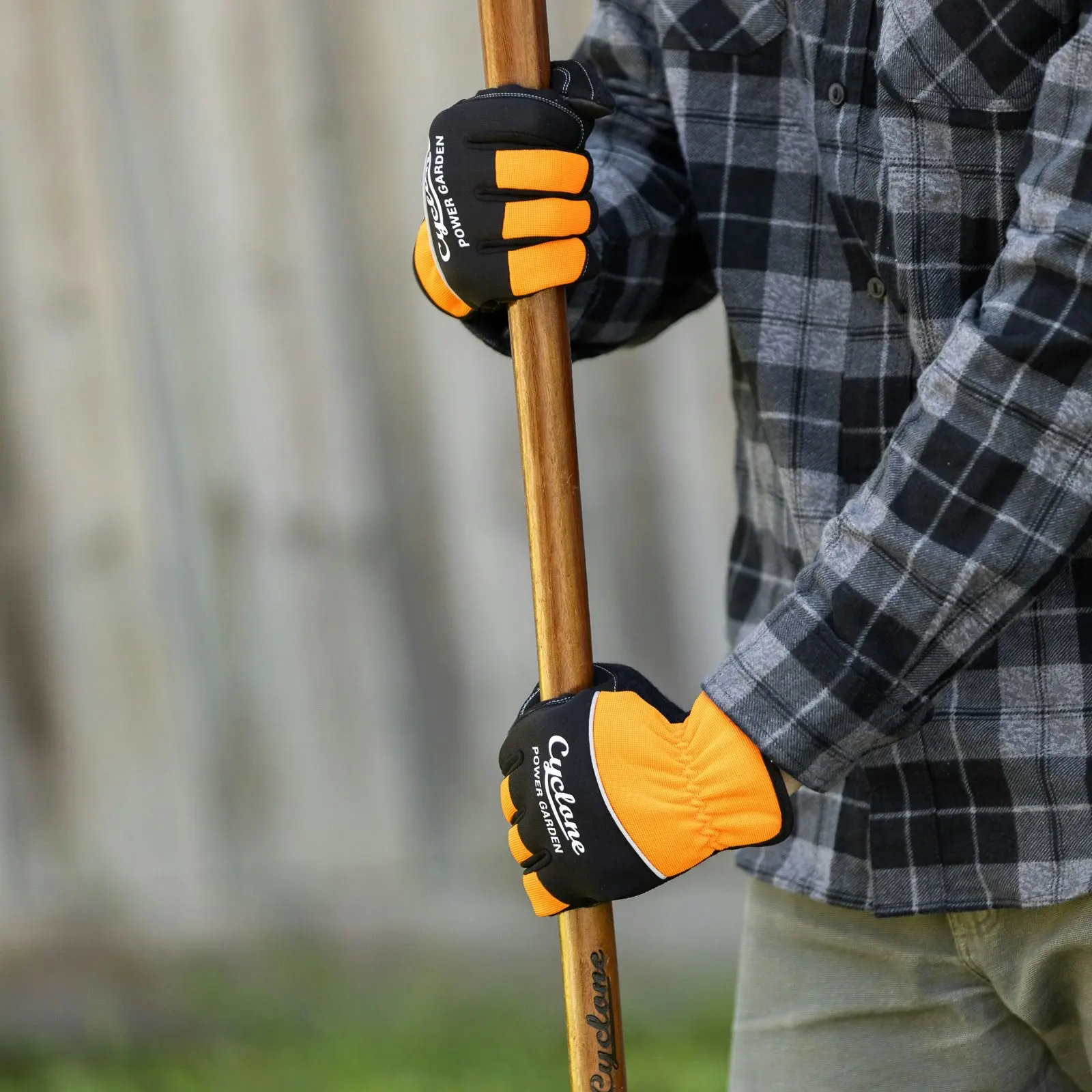 Cyclone Size Small Gardening Gloves Touch Screen Compatible Hivis Orange/Black