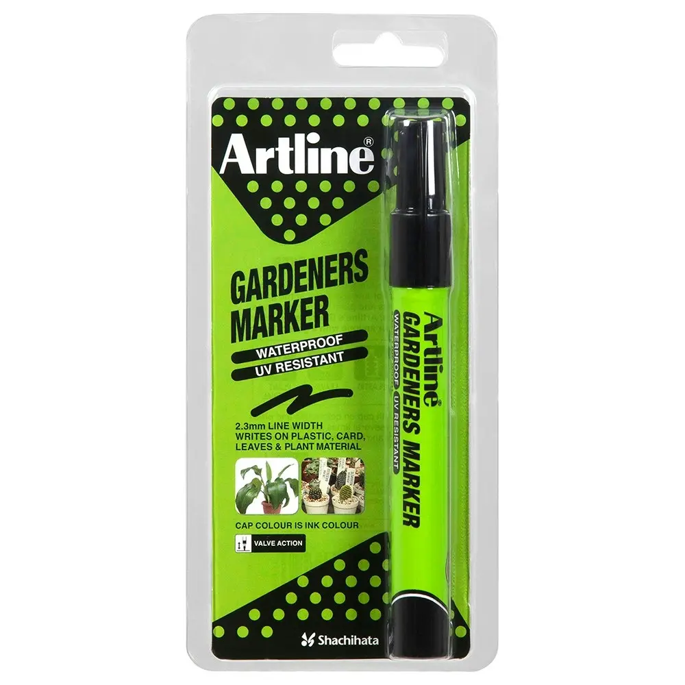 12PK Artline Gardeners Permanent Marker 1.5mm Bullet Nib - Black Hs