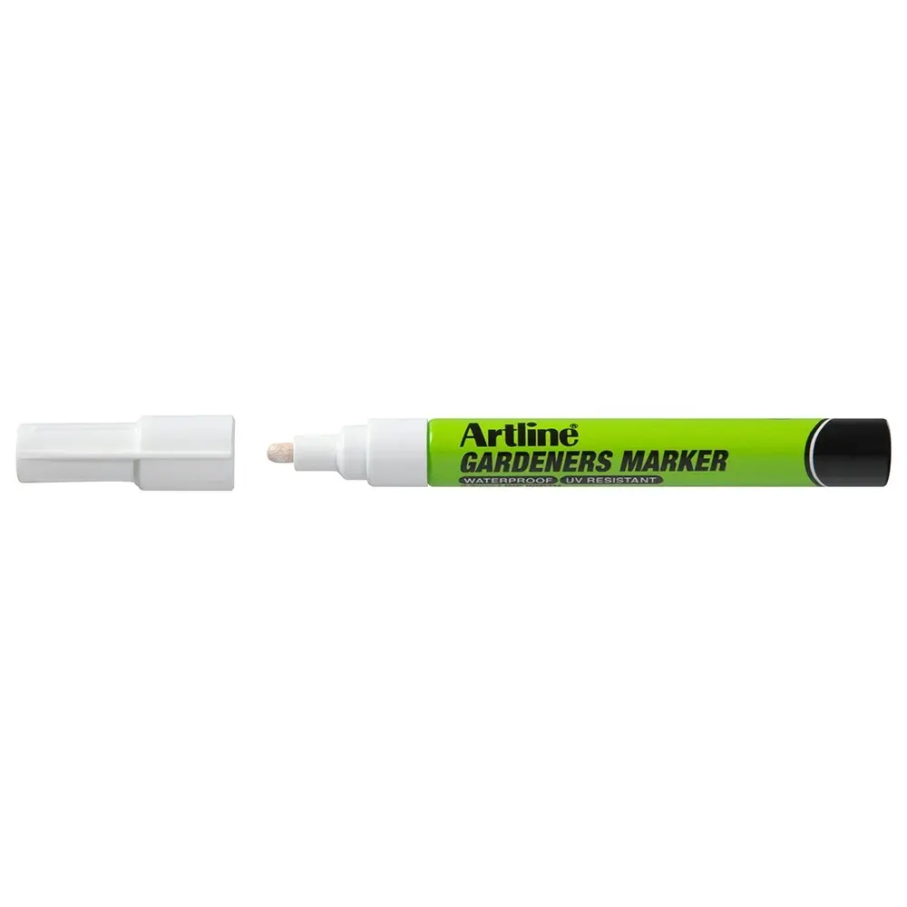 12PK Artline Gardeners Permanent Marker Fade Resistant - White Hs