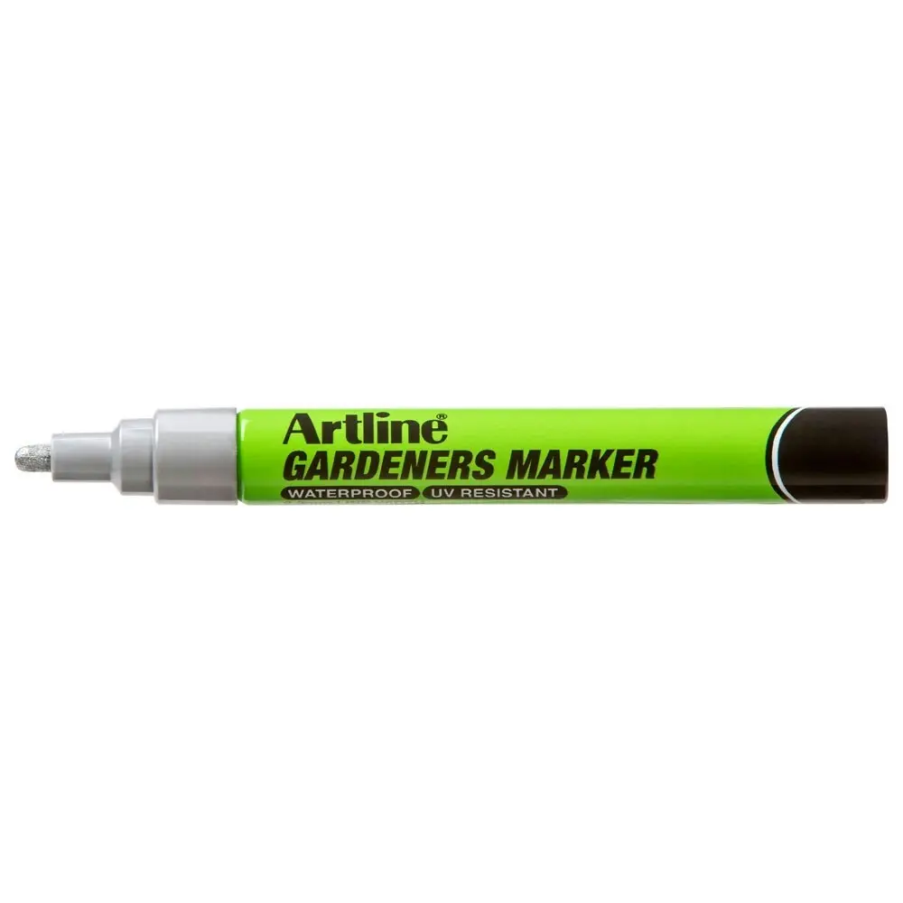 12PK Artline Gardeners Permanent Marker Fade Resistant - Silver