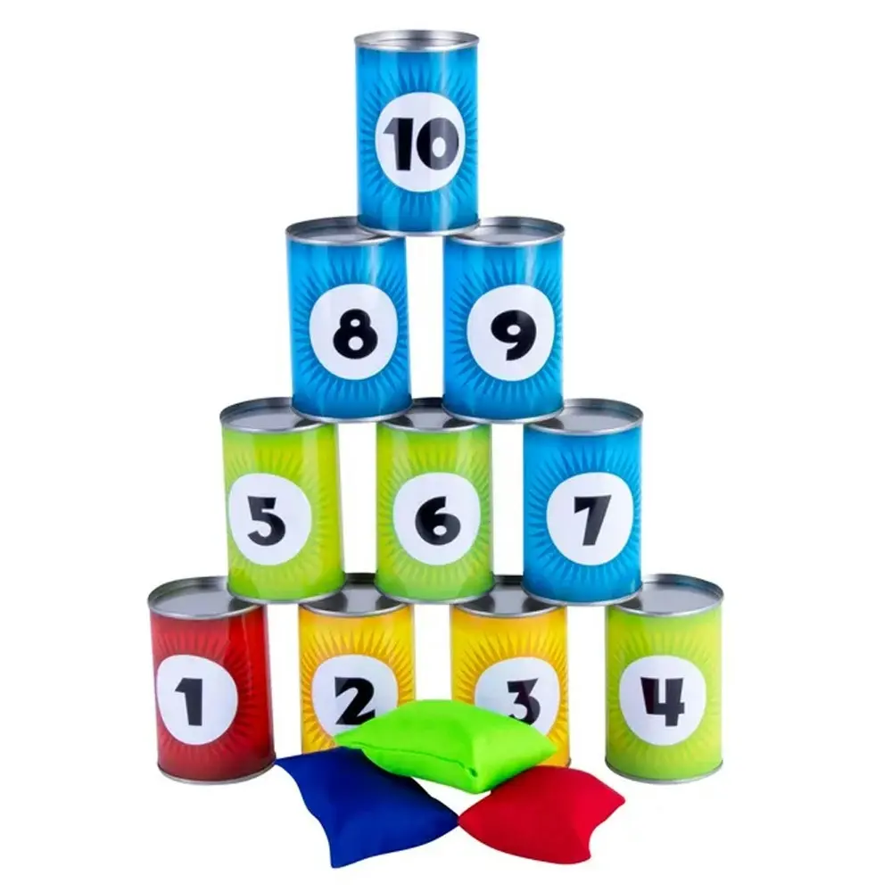 13pc Tin Can Bag Toss Throwing Game 3y+ Kids/Toddler Children Activity Play Toy