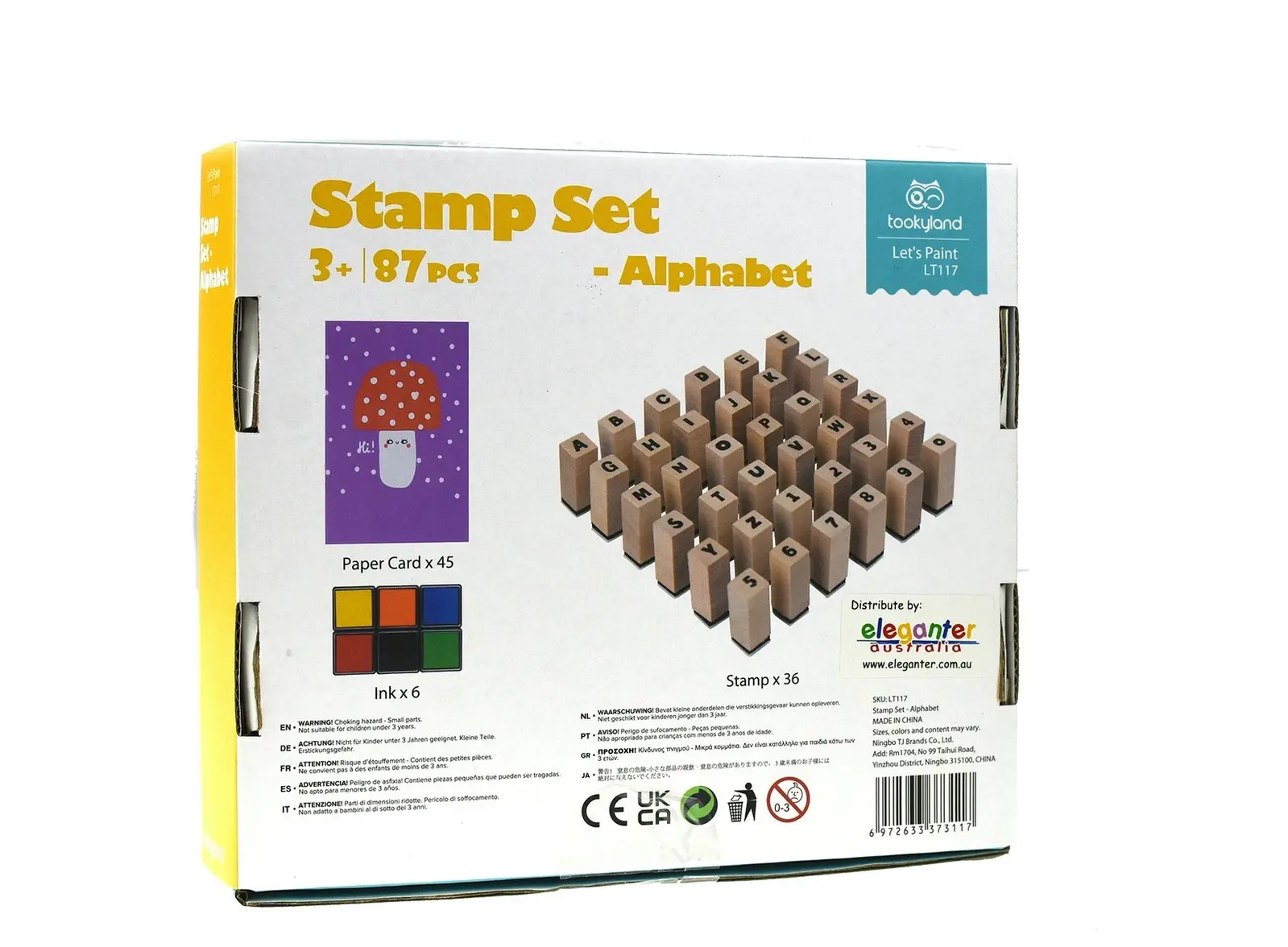 Tookyland Kids/Toddler Alphabet Stamp Set Art/Craft Kit Activity Fun Play Toy 3+