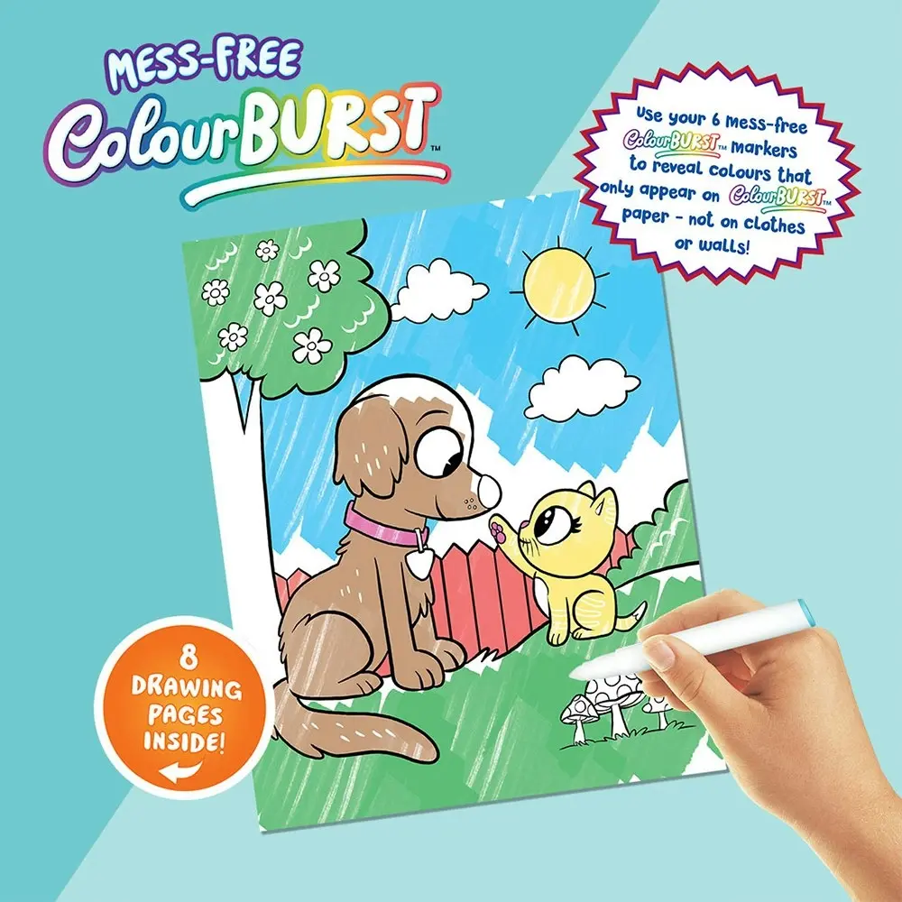 2x Inkredibles Colour Burst: Puppies and Kittens Activity Kit Mess-Free Art 3y+