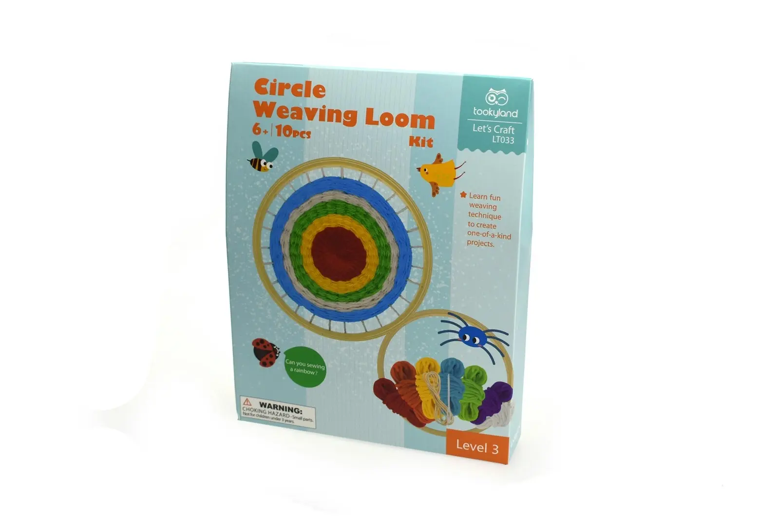 10pc Tookyland Kids Circle Weaving Loom Kit Art/Craft Activity Fun Play Toy 3+