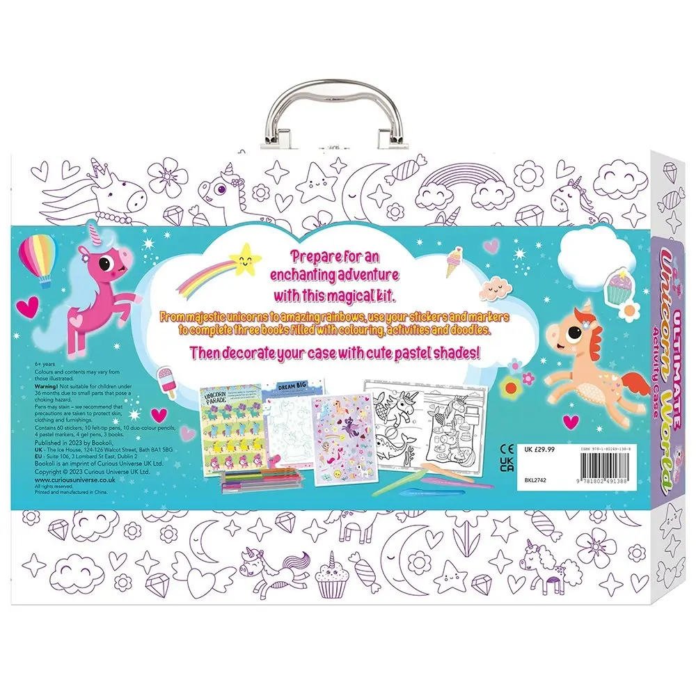 Bookoli Ultimate Play Case: Unicorn World Activity Case Craft Kit Childrens