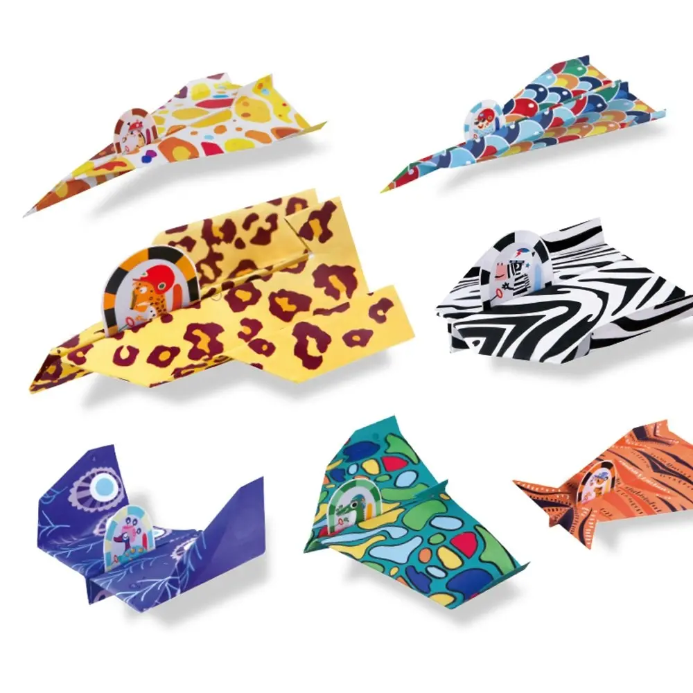 35pc Jarmelo Origami DIY Animal Pilots Paper Plane Kids Folding Craft/Sticker 3+