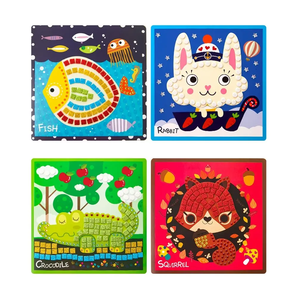 Jarmelo Mosaics Sticker/Tile Craft Animal Homeland Kids/Children DIY Craft 3+