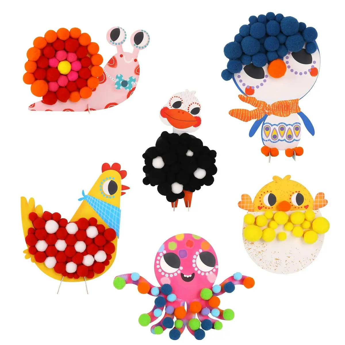 233pc Tookyland Pom-Pom Character Art/Craft Kit Kids Activity Fun Play Toy 6+