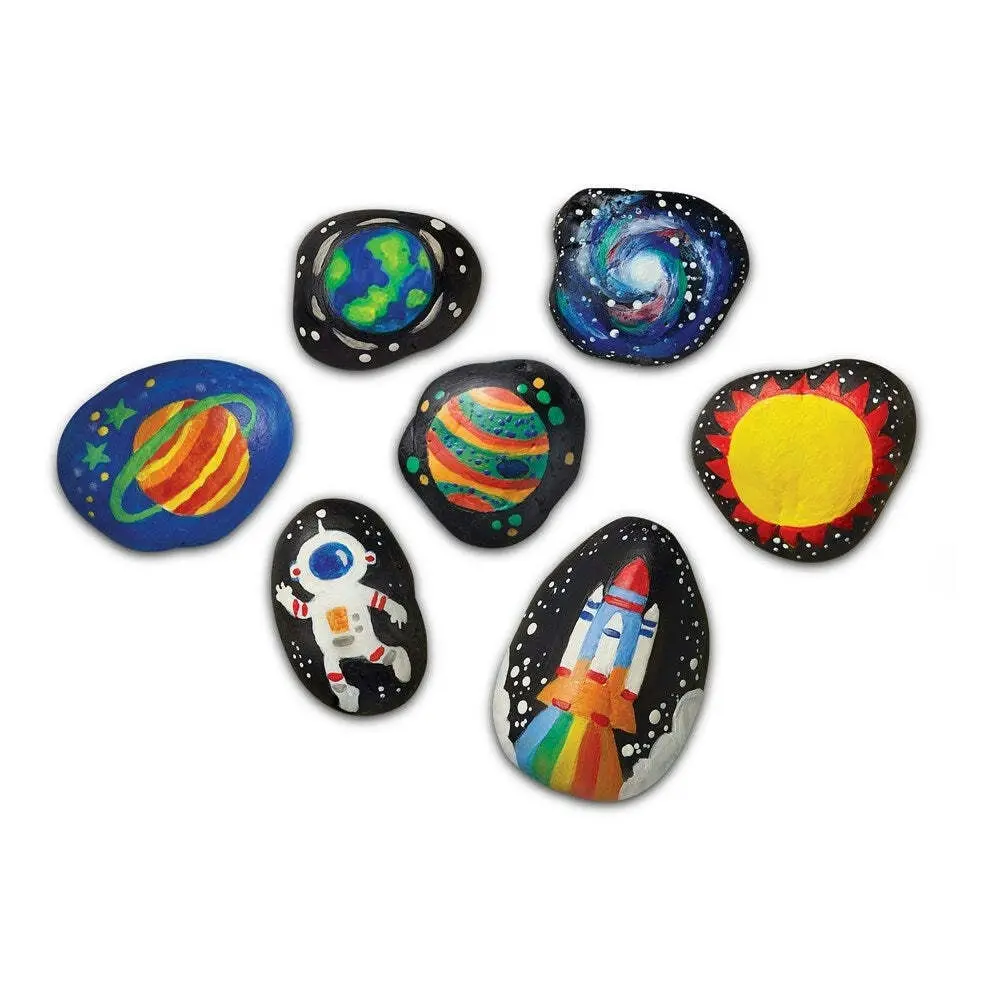 4M KidzMaker Glow in the Dark Space Rock Painting Kids Art/Craft Activity 5y+