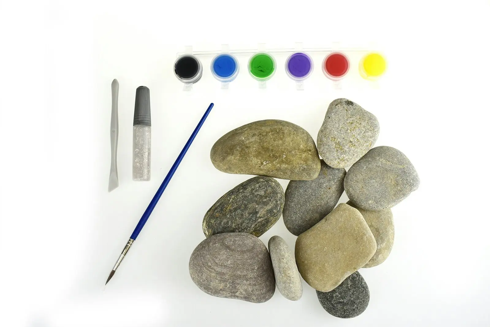 Kaper Kidz Pyo Painting Rocks Kids/Children DIY Paint/Brush Craft Colour Kit 3+