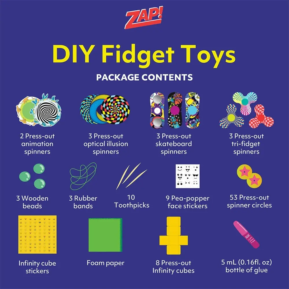 Zap! Extra DIY Fidget Toys Art And Craft Activity Kit Hobby Project 8y+