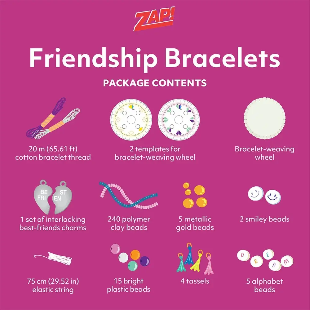 Zap! Extra Friendship Bracelets Craft Activity Kit Kids/Childrens Project 8y+