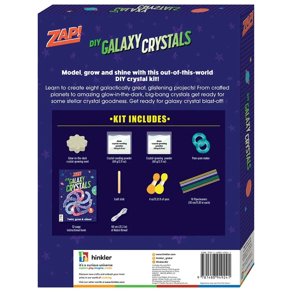 Zap! Extra Galaxy Crystals Art And Craft Activity Kit Childrens Project 8y+