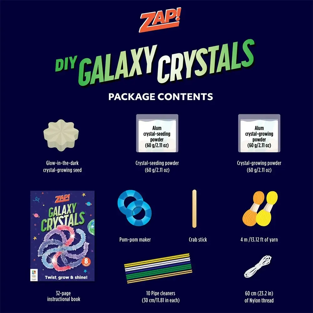 Zap! Extra Galaxy Crystals Art And Craft Activity Kit Childrens Project 8y+