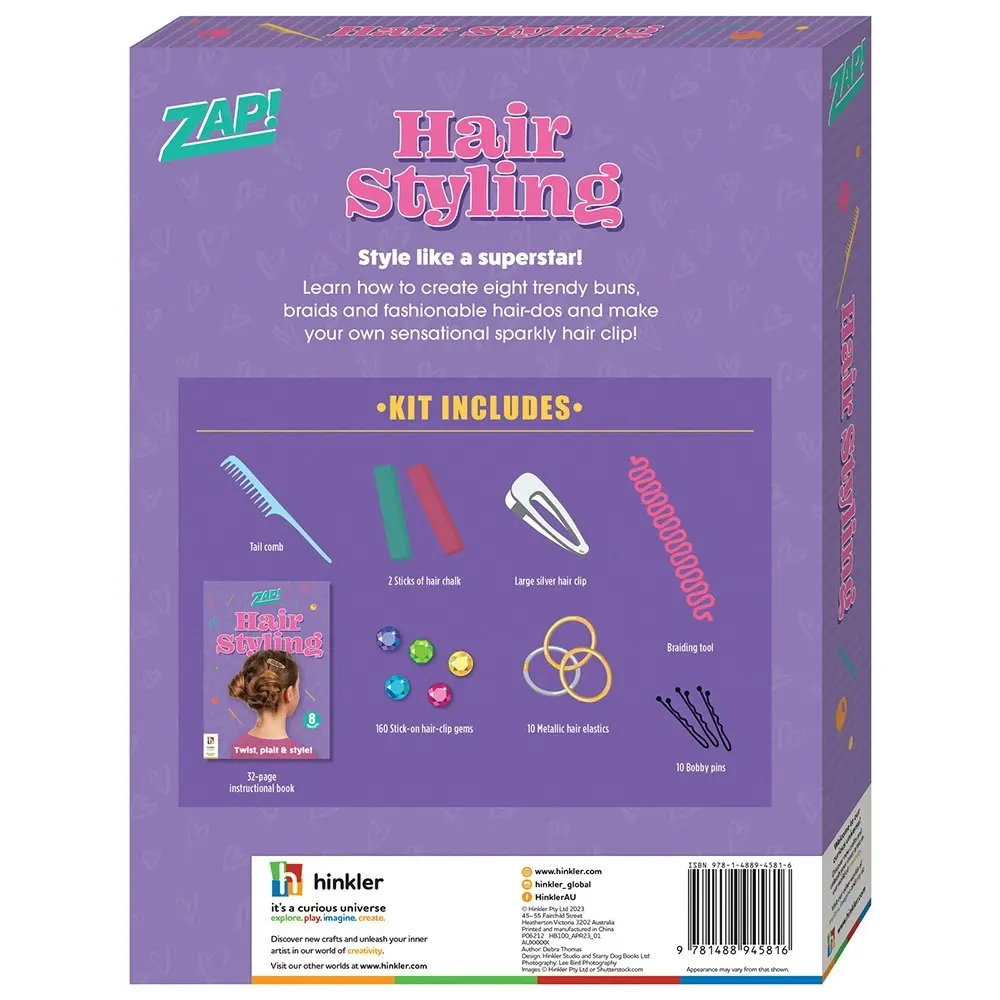 Zap! Extra Hair Styling Art And Craft Activity Kit Kids/Childrens Project 8y+