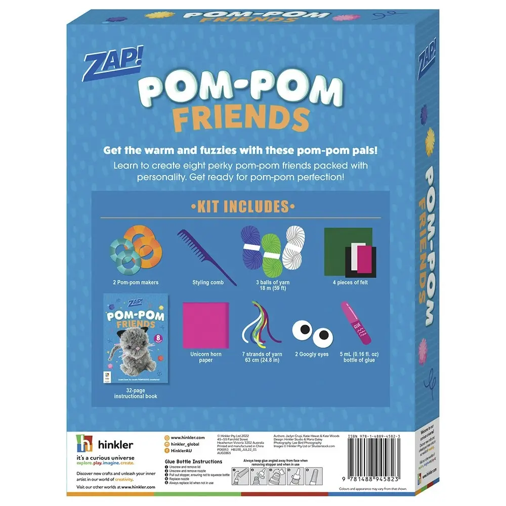 Zap! Extra Pom-Pom Friends Art And Craft Activity Kit Childrens Project 8y+