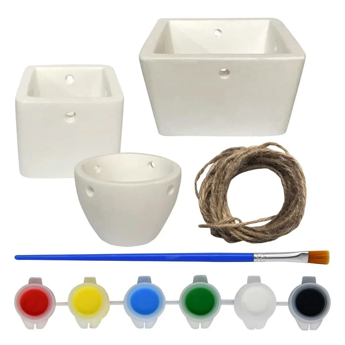 2x Crafty Kits Paint Your Own Hanging Planter Pots Paint Set DIY Art Kids 6y+