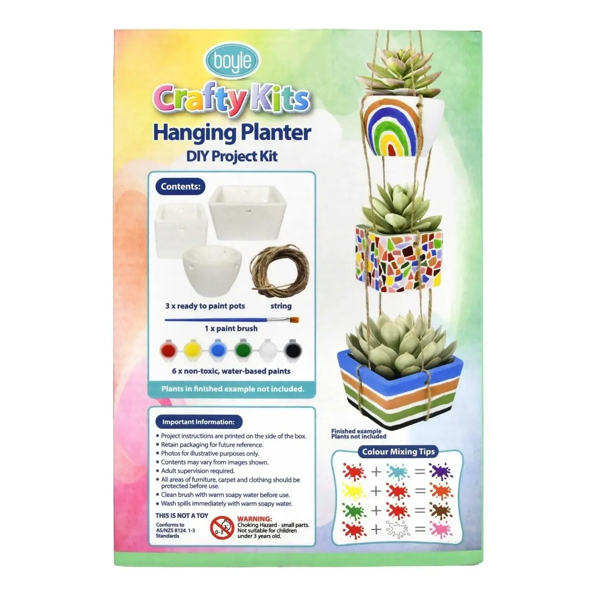 2x Crafty Kits Paint Your Own Hanging Planter Pots Paint Set DIY Art Kids 6y+