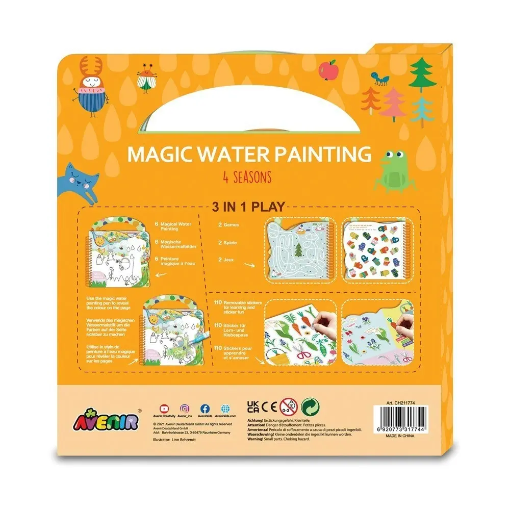 Avenir Magic Water Painting 4 Seasons Art/Craft Kids/Toddler Activity Kit 3y+