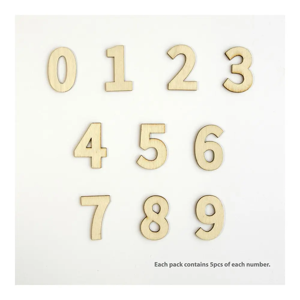 200pc Boyle 14.5cm Plywood Number Set in Tray Kids/Toddler Educational Toy NAT