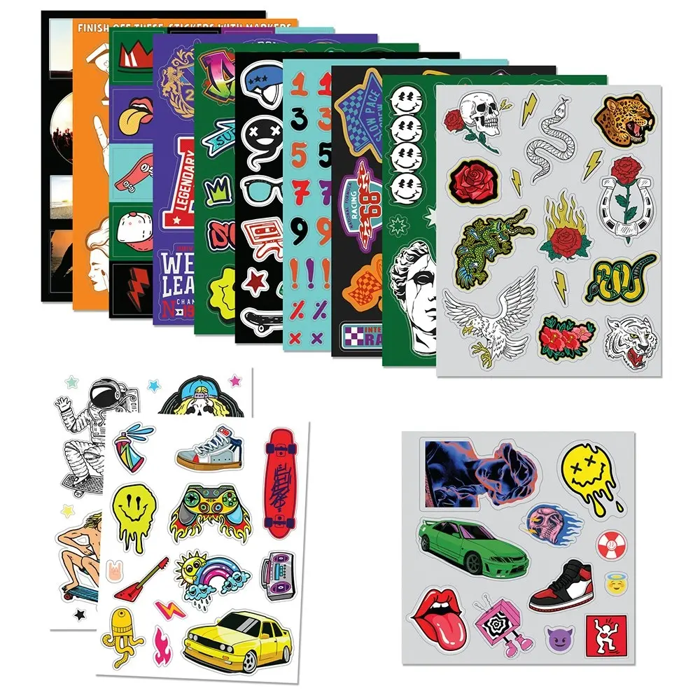 Kaleidoscope Sticker Bomb Street Style Kids Activity Book Art/Craft 8y+