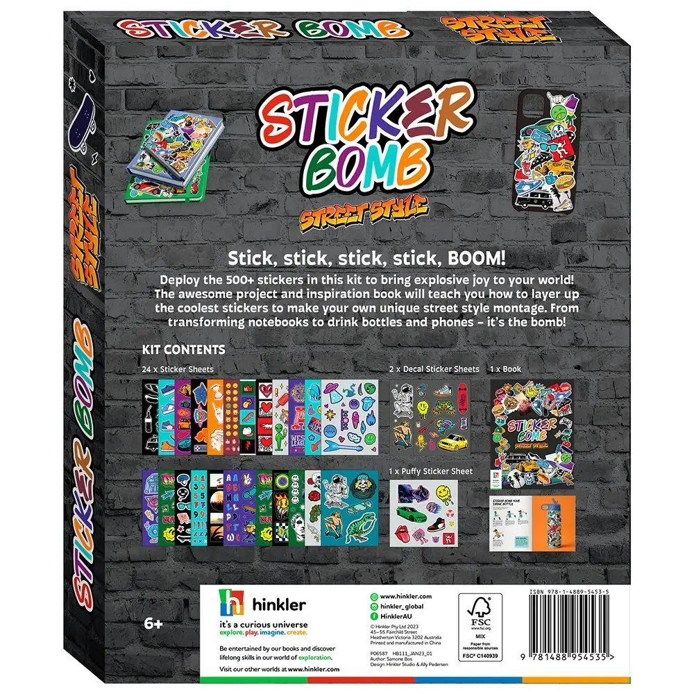 Kaleidoscope Sticker Bomb Street Style Kids Activity Book Art/Craft 8y+