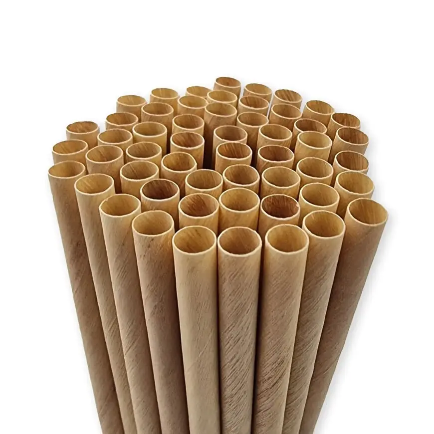 3x 100pc Eco Soulife Disposable/Compostable Biodegradable Wooden Drinking Straws