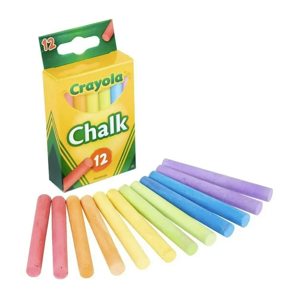 144pc Crayola Kids/Childrens Creative Blackboard Colouring Draw Chalk Set 36m+