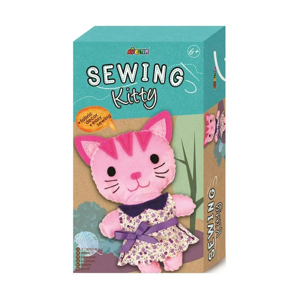 Avenir Sewing Fabric/Yarn Kitty Doll Creative Fun Art/Craft Kit Kids Toy 6y+