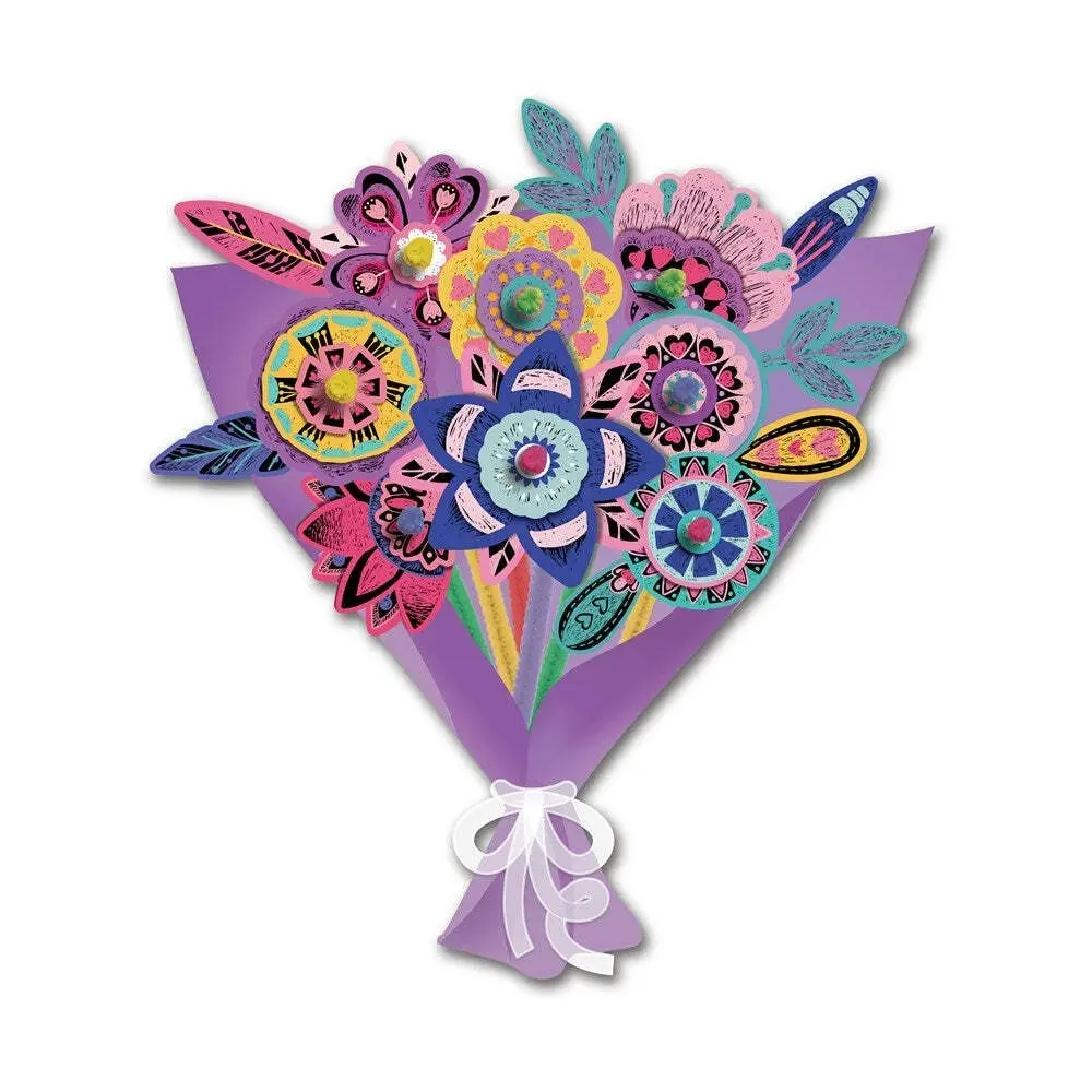 Avenir Scratch Flower Bouquet Creative Art/Craft Kids/Children Activity 5y+