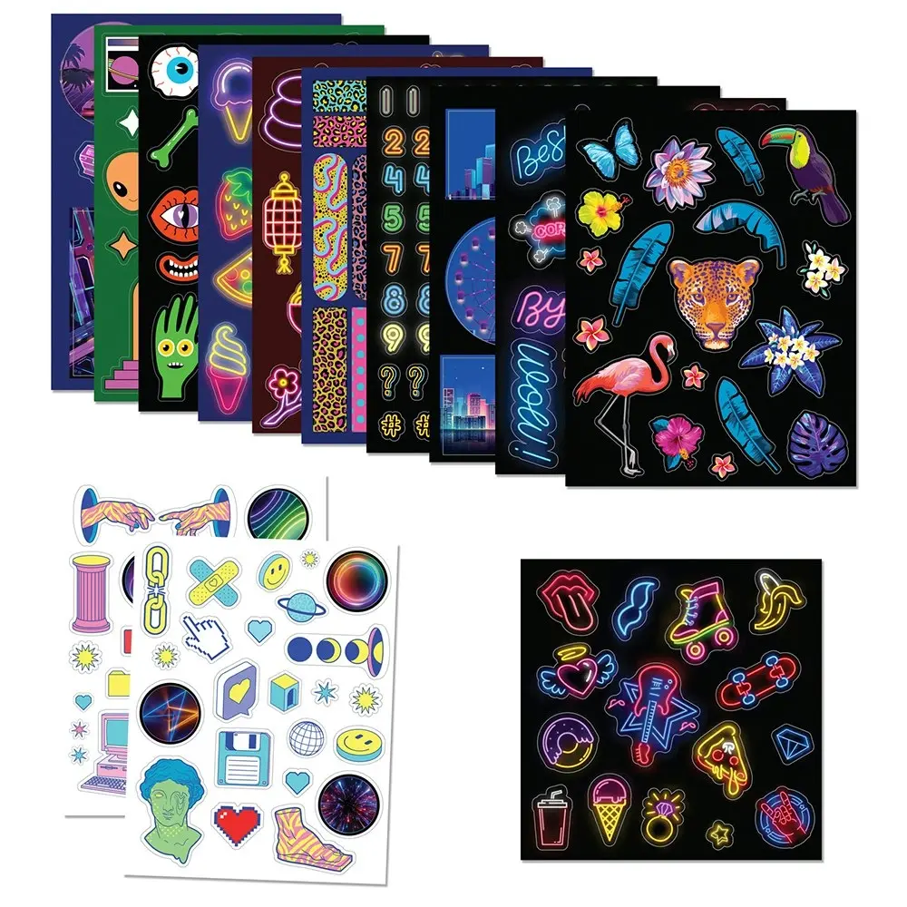 Kaleidoscope Sticker Bomb Electric Neon Kids Activity Book Art/Craft 6y+