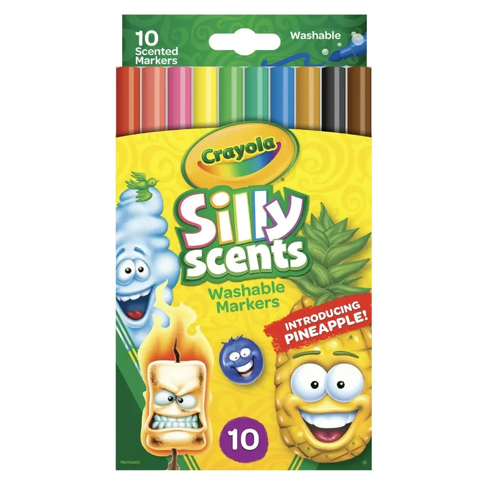 30pc Crayola Kids/Childrens Creative Silly Scents Slim Colouring Markers 36m+