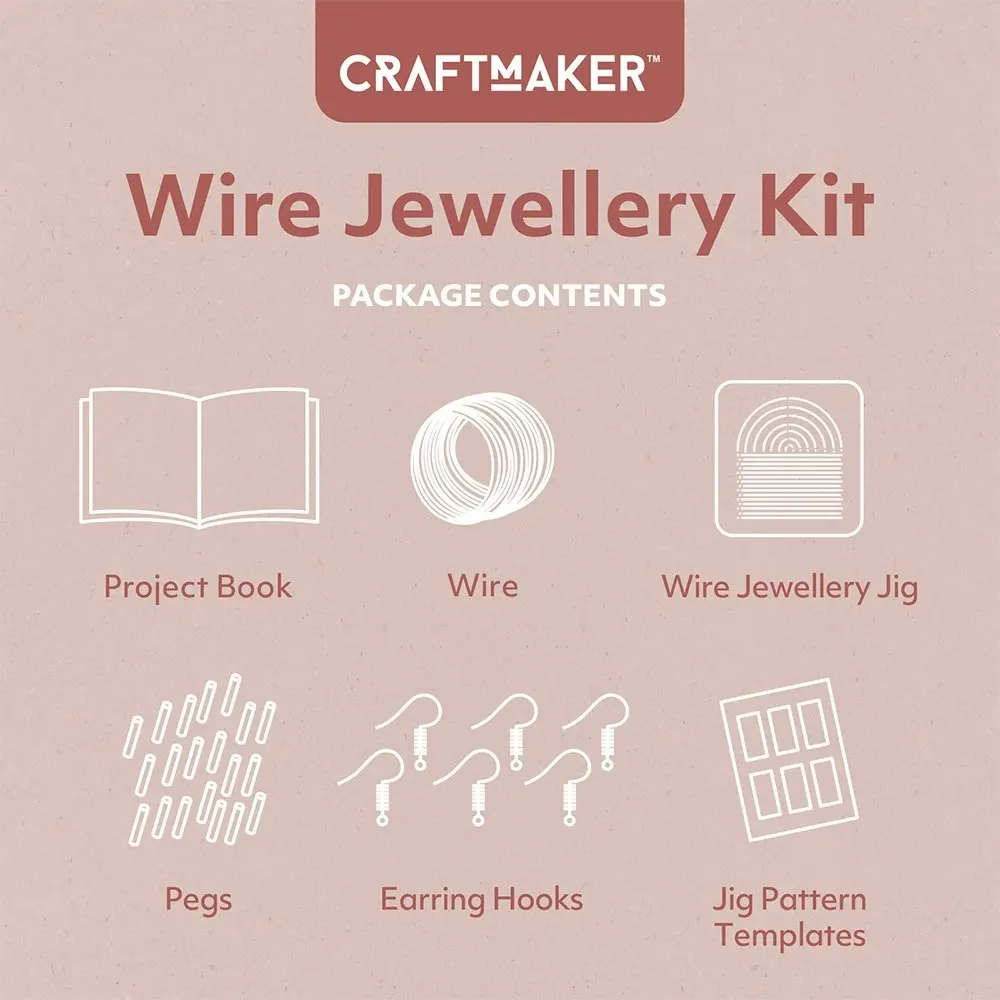 Craft Maker Wire Jewellery Kit Deluxe Art/Craft Set Activity Hobby Project