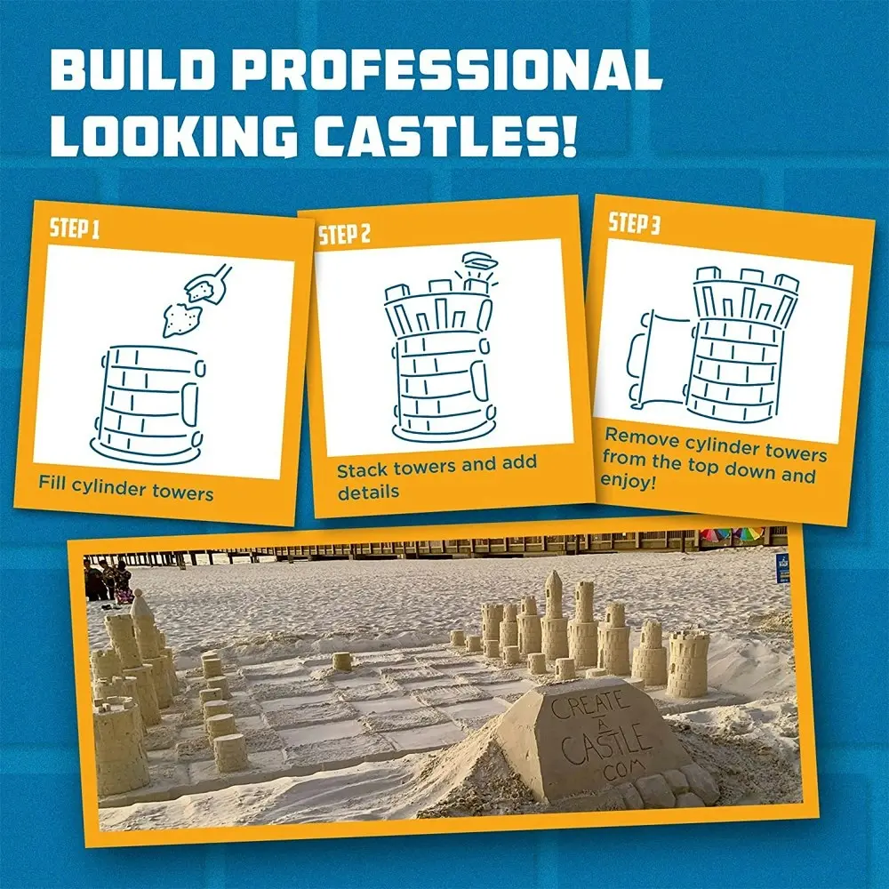 Create A Castle Starter Tower Mold Kit Sand/Snow Kids Beach Sandpit Play Toy 6y+