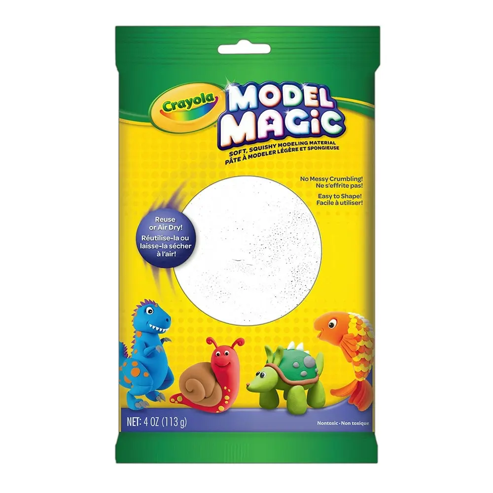 3x Crayola Childrens Creative Model/Modeling Magic Squishy 113gms White 36m+