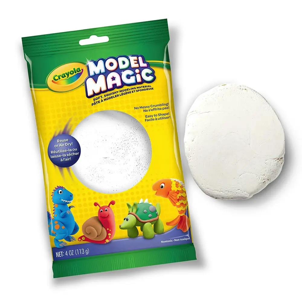 3x Crayola Childrens Creative Model/Modeling Magic Squishy 113gms White 36m+