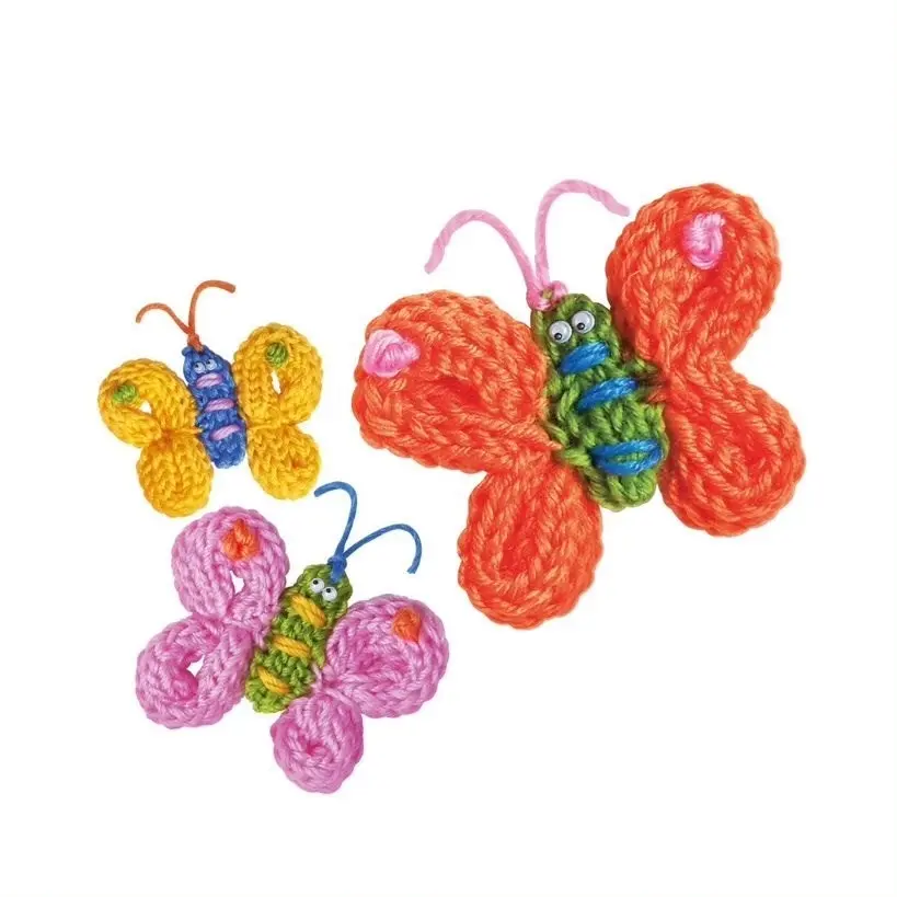 4M Little Craft Spool French Knit Butterflies Kit Kids DIY Activity Toy 5y+